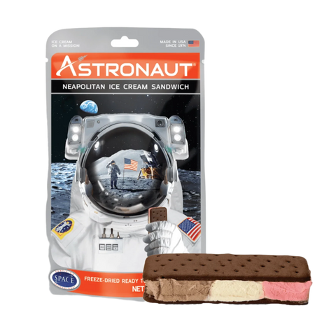 Astronaut Neapolitan Ice Cream  Freeze Dried with ice cream