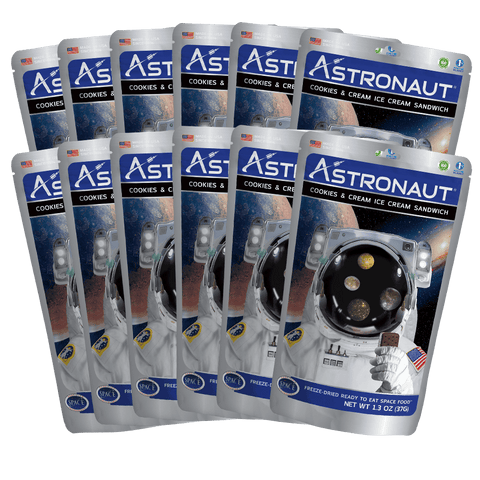 Astronaut Freeze Dried Ice Cream Sandwich 12 Cookies & Cream