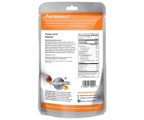 Astronaut Freeze Dried Fruit 50 Peaches Back