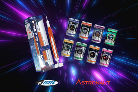 Enter to win an Estes Rocket NASA SLS & an Astronaut Foods Collection Pack!