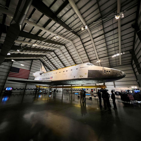 Space Shuttle Endeavor in California Space Museum Exhibit