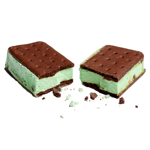 Freeze-Dried Mint Chocolate Chip Ice Cream Sandwich